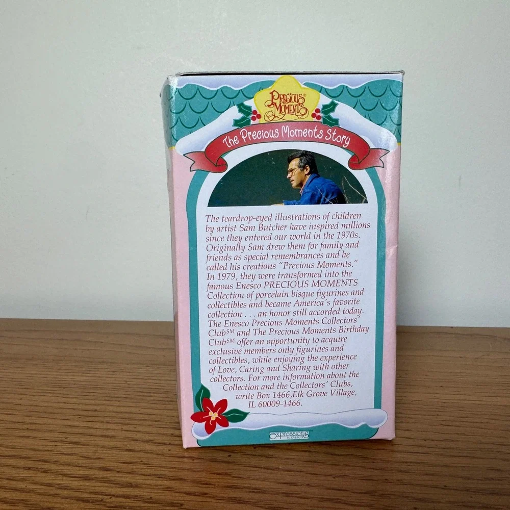 Precious Moments Home‎ for the Holidays Sledding Boy Ornament 182370 1995 Enesco